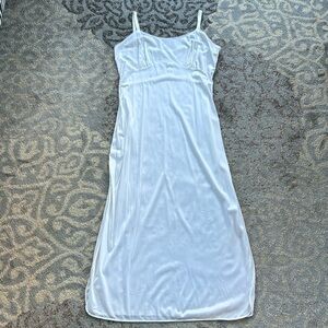 Vintage Petal Sheen Nightgown Slip Dress Full Length White 38